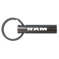 Ram Logo Black Real Carbon Fiber Custom Designed Tube Style Key Chain
