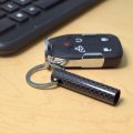 Ram Logo Black Real Carbon Fiber Custom Designed Tube Style Key Chain