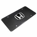 Ipick Image For Honda 3d Black Metal Logo On 100 Real Carbon Fiber License Plate