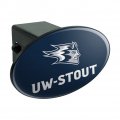 University Of Wisconsin Stout Primary Logo Oval Tow Hitch Cover Trailer Plug Insert 2