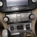 Llkuang For Toyota Highlander 2009 2010 2011 2012 2013 Real Carbon Fiber 3d Sticker Air Conditioning Switch Control Frame Trim