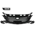 Front Bumper Grille Grill Honeycomb Glossy Black Fit For Mazda 3 Axela 2017 2018 2019