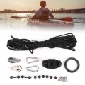 Kayak Canoe Anchor Trolley Kit With Rope Pulley Pad Eyes For Boats Water Sports Accessories 