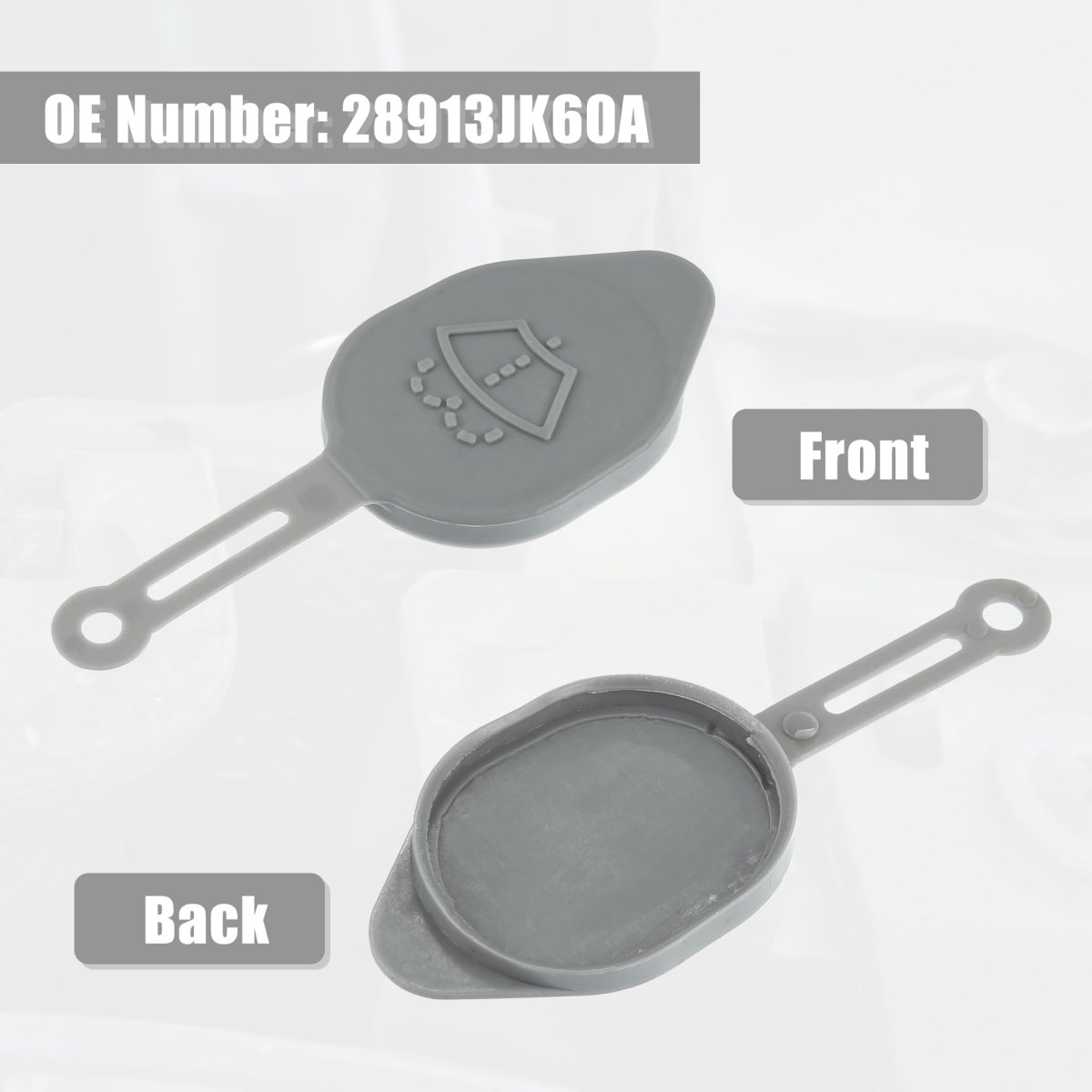 2pcs 28913jk60a Gray Car Windshield Washer Fluid Reservoir Tank Bottle Cap Cover For Nissan 350z 370z Cube