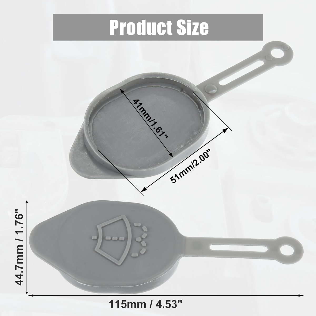 2pcs 28913jk60a Gray Car Windshield Washer Fluid Reservoir Tank Bottle Cap Cover For Nissan 350z 370z Cube