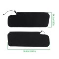 1pair Sun Visors Black Sunshades With Vanity Mirror And Light Replacement For 1984-1996 Corvette C4 2-door 12459827 14081826