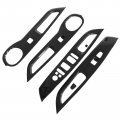 Secosautoparts 4x Carbon Fiber Window Lift Panel Switch Trim Cover Compatible With Hyundai Santa Cruz 2022 2023