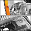 Oe Style Chrome Housing Amber Corner Headlight Lamps Tool Kit Compatible With Chevy Equinox 05-09