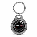 Ipick Image For Chevrolet Camaro Zl1-1le Real Black Carbon Fiber Roundel Metal Case Key Chain Keychain Official Licensed Black