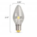 Feit Electric Bp7c7 850 Led 4 6w 7w Equivalent 30 Lumen Candelabra Base Led C7 Night Light Bulb 2 1 H X 0 9 D 5000k Daylight