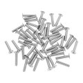M6-1 X 30mm 100pcs Flat Round Head Screws 304 Stainless Steel Phillips Drive Machine Hardware Fastener For Furniture Connection 