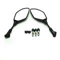 Mzs Motorcycle Mirrors Rear View Side 8mm 10mm Black Universal For Street Dirt Bike Quad Adventure Scooter Moped Gy6 Cruiser 