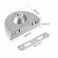Uxcella 10mm-12mm Glass Door Single Latch Lock Stainless Steel Brushed Finish Silver Tone