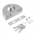Uxcella 10mm-12mm Glass Door Single Latch Lock Stainless Steel Brushed Finish Silver Tone
