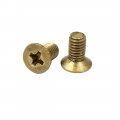 Uxcell M4 X 0 7mm Pitch Gb819 Brass Metric Phillips Countersunk Screws 50 Pcs