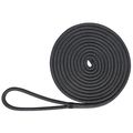 Boattector Double Braid Nylon Dock Line 3 4 In X 50 Ft Black 3006 2315 For 40 To 55 Boats Working Load Limit 2100 Lbs 