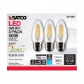 Satco 6pk 4w B11 Led 3000k Medium Base Dimmable 40w Equiv