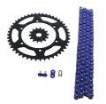Kawasaki Kdx200 200 Kdx220 220 Blue Chain Sprocket Black 14 47 110l 