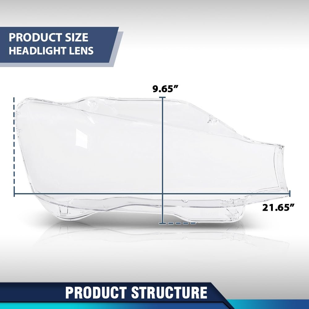 Front Headlight Lens Covers Left Right Pair For Bmw X3 F25 2014 2015 2016 2017 Headlamp Cover Clear
