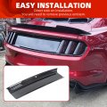 Ecotric Trunk Decklid Trim Panel Compatible With 2015-2023 Ford Mustang Rear Center Boot Lid Cover Black
