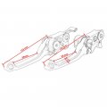 Sinkees Motorcycle Pivot Lever Set 3 Finger Motocross Brake Clutch Handles For Yamaha Serow225 250 1986-2020 Wr250r 2007-2020