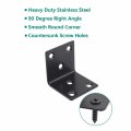 Heavy Duty Stainless Steel Corner Bracket Ulifestar L Shaped Shelf 90 Degree Bracearge Joint Right Angle L For Furniture Wood
