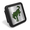 Ford Bronco In Green On Silver Rubber Heavy-duty 2 Trailer Tow Hitch Receiver Cover For Class 3 And 4 Official Licensed 