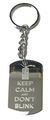 Keep Calm And Dont Blink Tardis Police Box Novelty Symbol Logo Metal Ring Key Chain 