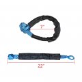 95 3 8 Yellow Synthetic Winch Rope 22 000lbs Blue Kit Pair Soft Shackle Towing Straps 38 000lb 10 Aluminum Hawse Fairlead