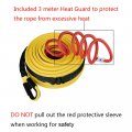 95 3 8 Yellow Synthetic Winch Rope 22 000lbs Blue Kit Pair Soft Shackle Towing Straps 38 000lb 10 Aluminum Hawse Fairlead
