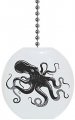 Grey Octopus Solid Ceramic Fan Pull 