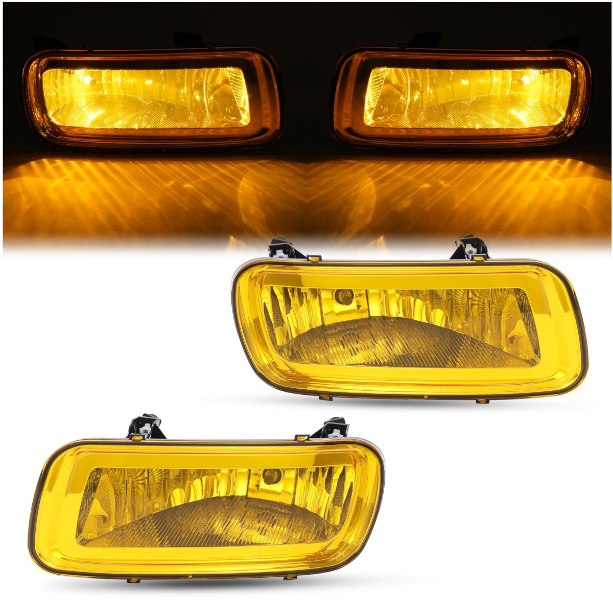 Hecasa Fog Lights For 2004-2006d F-150 F150 Replacement For 5l3z15200a 5l3z15201a Fo2593209 Fo2592209 Lamp Yellow Lens Driver