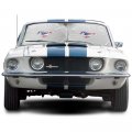Ipick Image For Ford Mustang Pony In Usa Flag Universal Fit 28 W X 24 L Dual Panels Easy Folding Windshield Sun Shade