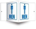 Accuform Signs Psp622 Projection Sign 3d Legend Men 6 X 5 Panel 0 10 Thick High-impact Plastic Pre-drilled Mounting Holes Blue 