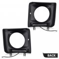 G-plus Black Headlight Bezel W Led Drl Light Strip Wire Harness Compatible With 1990-2018 Mercedes Benz G-class W463 G63 G65