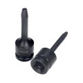 Double Head Screw Extractor Set 7-pieces 1 2 Inch Drive Easy Out Bolt Remover Kit Broken Removal