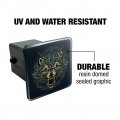 Fenrir Fierce Snarling Wolf In Chains Norse Mythology Tow Trailer Hitch Cover Plug Insert