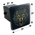 Fenrir Fierce Snarling Wolf In Chains Norse Mythology Tow Trailer Hitch Cover Plug Insert