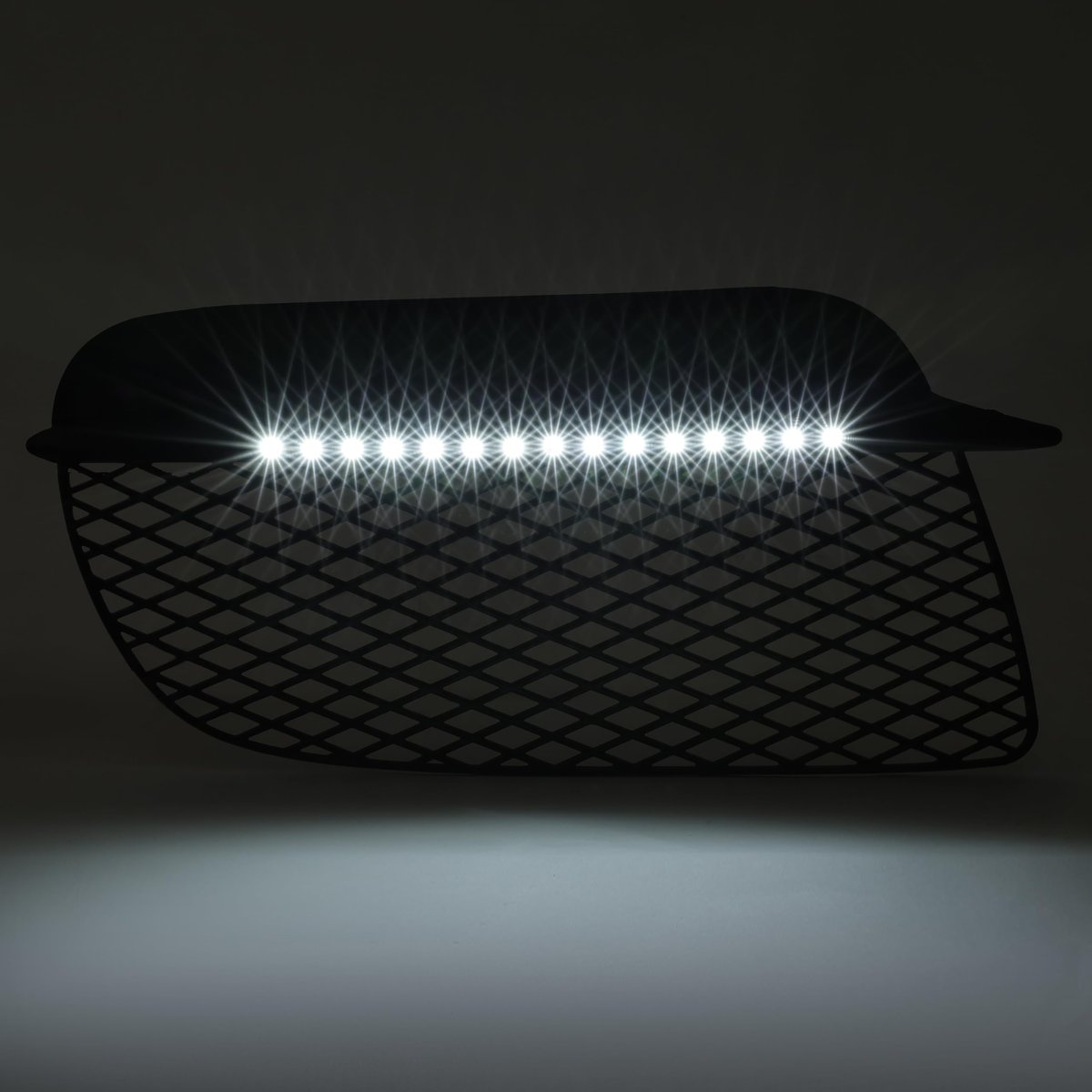 Hecasa Fog Light Lamp For 2006-2008 Porsche Cayman Cayman S Led Spars W Radiator Guards Running Lights Spears Pp Plastic Black
