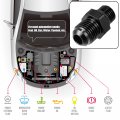 X Autohaux 2pcs Black 6an Male To M12 1 25mm Thread Tube Hardline Fuel Line Adapter Oil Gas Pipe Fitting