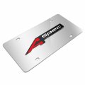 Ipick Image For Acura A-spec Dual Logo In 3d On Mirror Chrome Stainless Steel License Plate