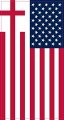 Stickertalk Cross Usa Flag Vinyl Sticker 2 5 Inches By 