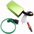 High Performance Ignition Coil Aluminum 5 Pin Ac Cdi Box A7tc Spark Plug For 50cc 70cc 90cc 110cc 125cc 140cc 150cc Pit Dirt 