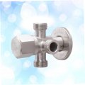 Veemoon 304 Stainless Steel Water 3 Way Valve Hexagonal Hex Wheel