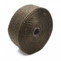 Uxcell 5cm X 10m Titanium Tone Exhaust Pipe Wrap Tape Thermo Bandage For Motocycle Car