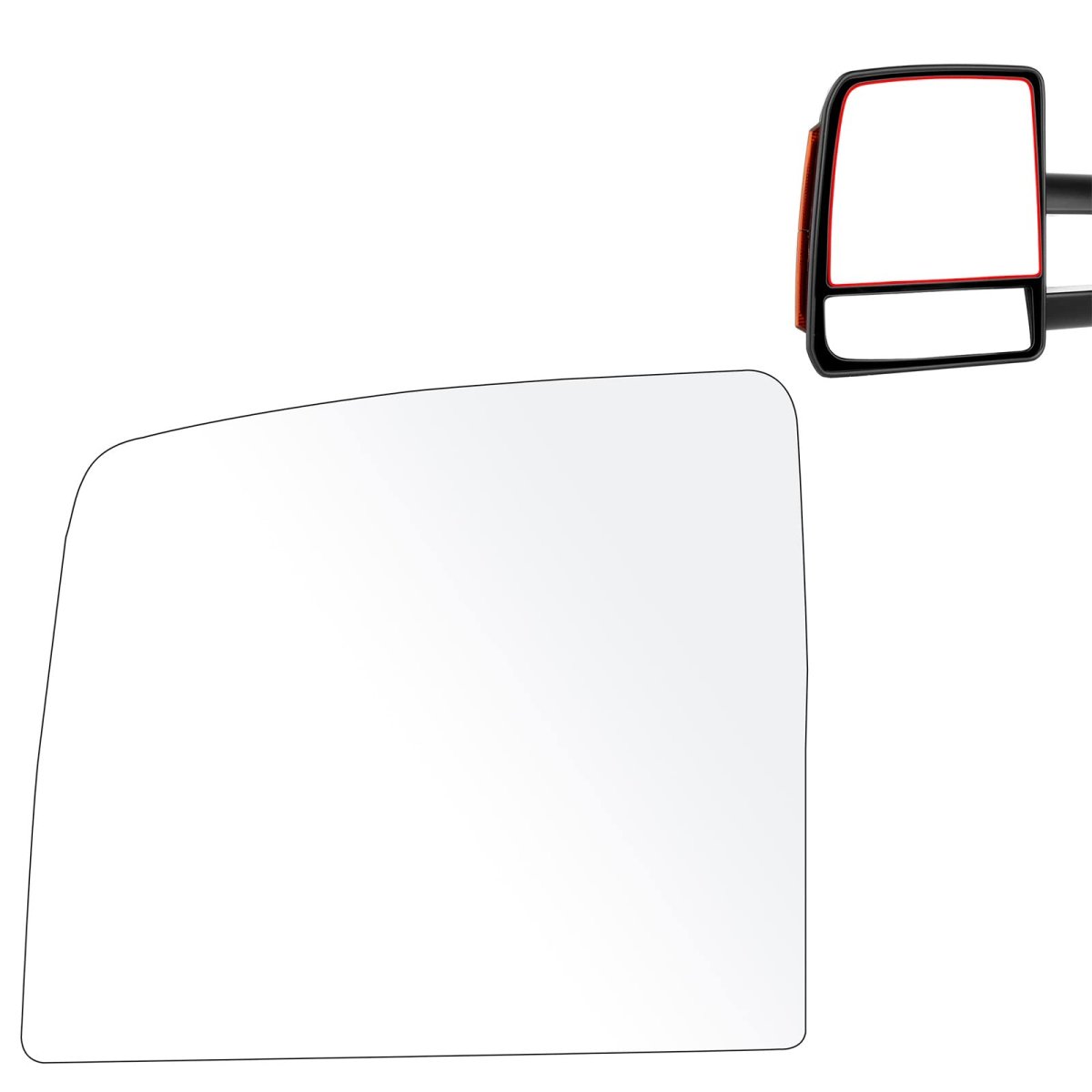 Towing Mirror Glass Replacement For Toyota Sequoia 2008 2017 And Tundra 2007 Left Side Upper Flat Manual Adjustment Non Heated