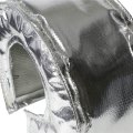 T6 Stainless Steel Knitted Mesh Turbocharger Heat Shield Wrap Blanket Chrome