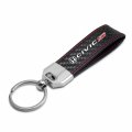 Ipick Image Made For Honda Civic Si Real Black Carbon Fiber Loop Strap Key Chain With Red Stitching
