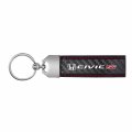 Ipick Image Made For Honda Civic Si Real Black Carbon Fiber Loop Strap Key Chain With Red Stitching