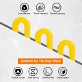 Uxcell 300pcs Horseshoe Shim Tile Spacers 5mm 3 16 Inch U Shape Plastic Wall Floor For Leveling Yellow